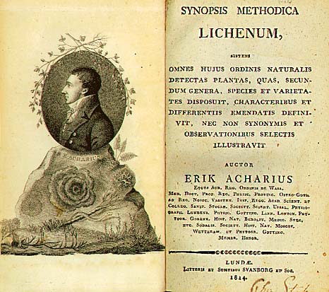 Titeluppslaget ur Synopsis methodica Lichenum.