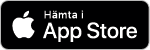 Webbknapp med Apple-logga och texten "Hämta i App Store"